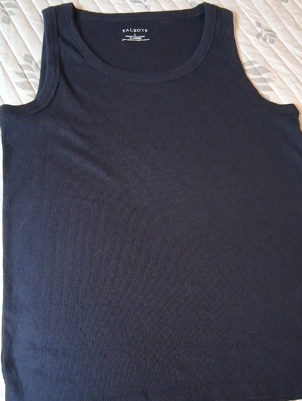 Talbots Navy Ribbed Sleeveless Tank